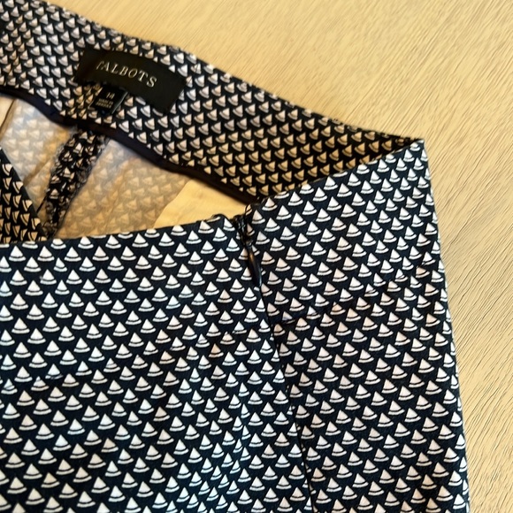 Talbots Women’s Navy Blue White Sailboat‎ Nautical Heritage Pants Size 14 - Picture 11 of 14